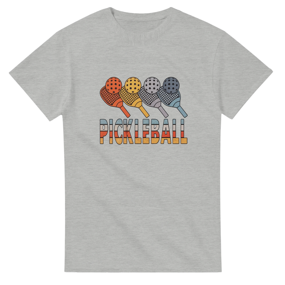 Retro Paddle Lineup Vintage Graphic Tee pickleball retro 