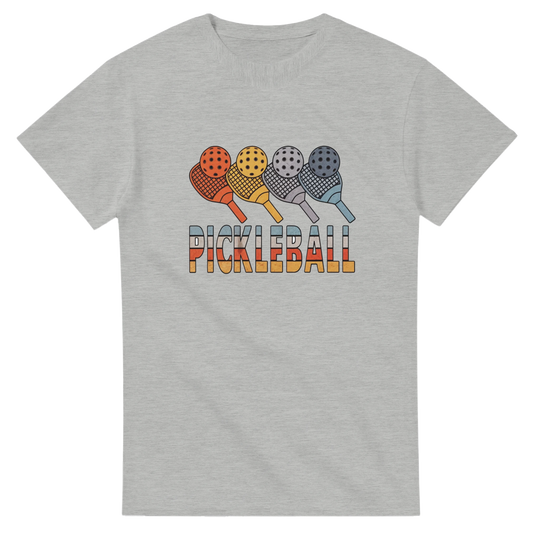 Retro Paddle Lineup Vintage Graphic Tee pickleball retro 