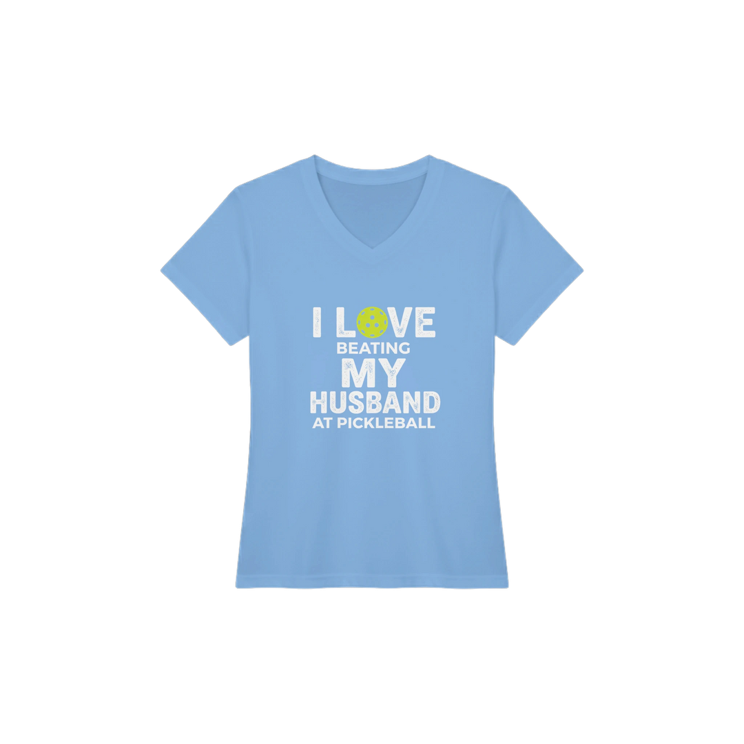 I Love Beating My Husband Tee funny pickleball wife shirt