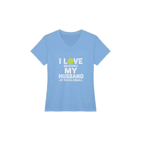 I Love Beating My Husband Tee funny pickleball wife shirt