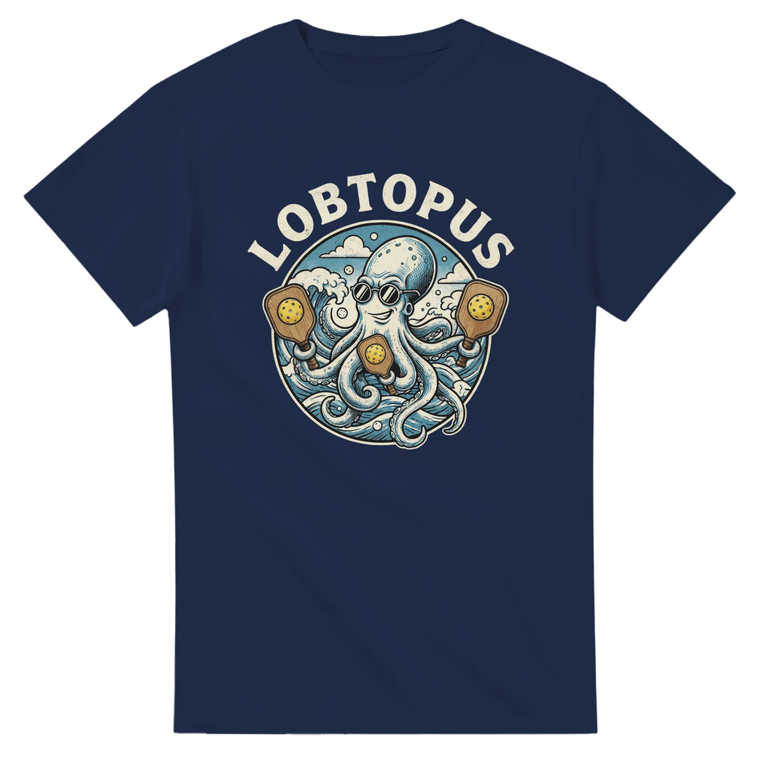 The Lobtopus Funny Mascot Tee pickleball octopus graphic 