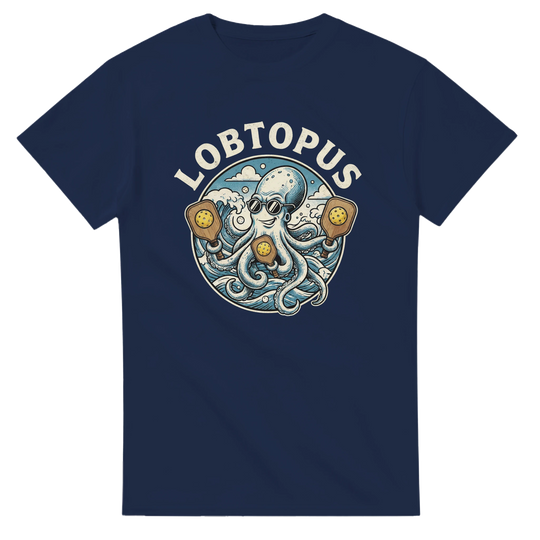 The Lobtopus Funny Mascot Tee pickleball octopus graphic 