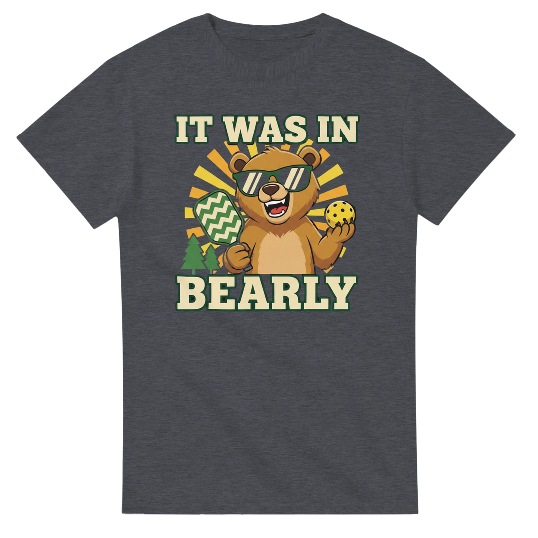 It Was In Bearly T-Shirt funny bear pun graphic tee for men