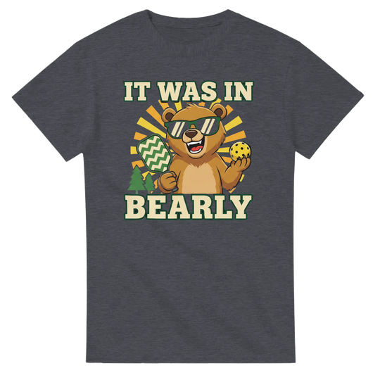 It Was In Bearly T-Shirt funny bear pun graphic tee for men