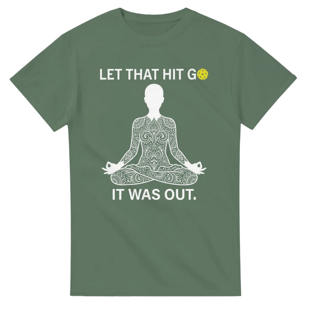 Namaste at the Kitchen Line Tee funny pickleball yoga pun
