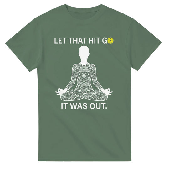 Namaste at the Kitchen Line Tee funny pickleball yoga pun