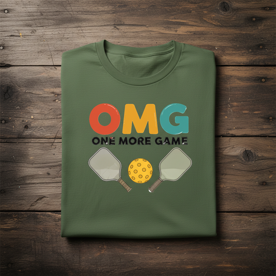 OMG One More Game Addict Tee funny pickleball shirt casual