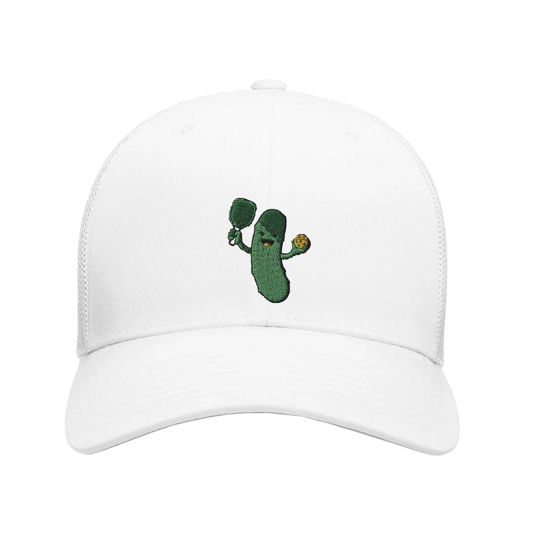 Happy Pickle Trucker Cap funny pickleball hat mesh