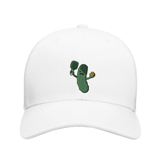 Happy Pickle Trucker Cap funny pickleball hat mesh