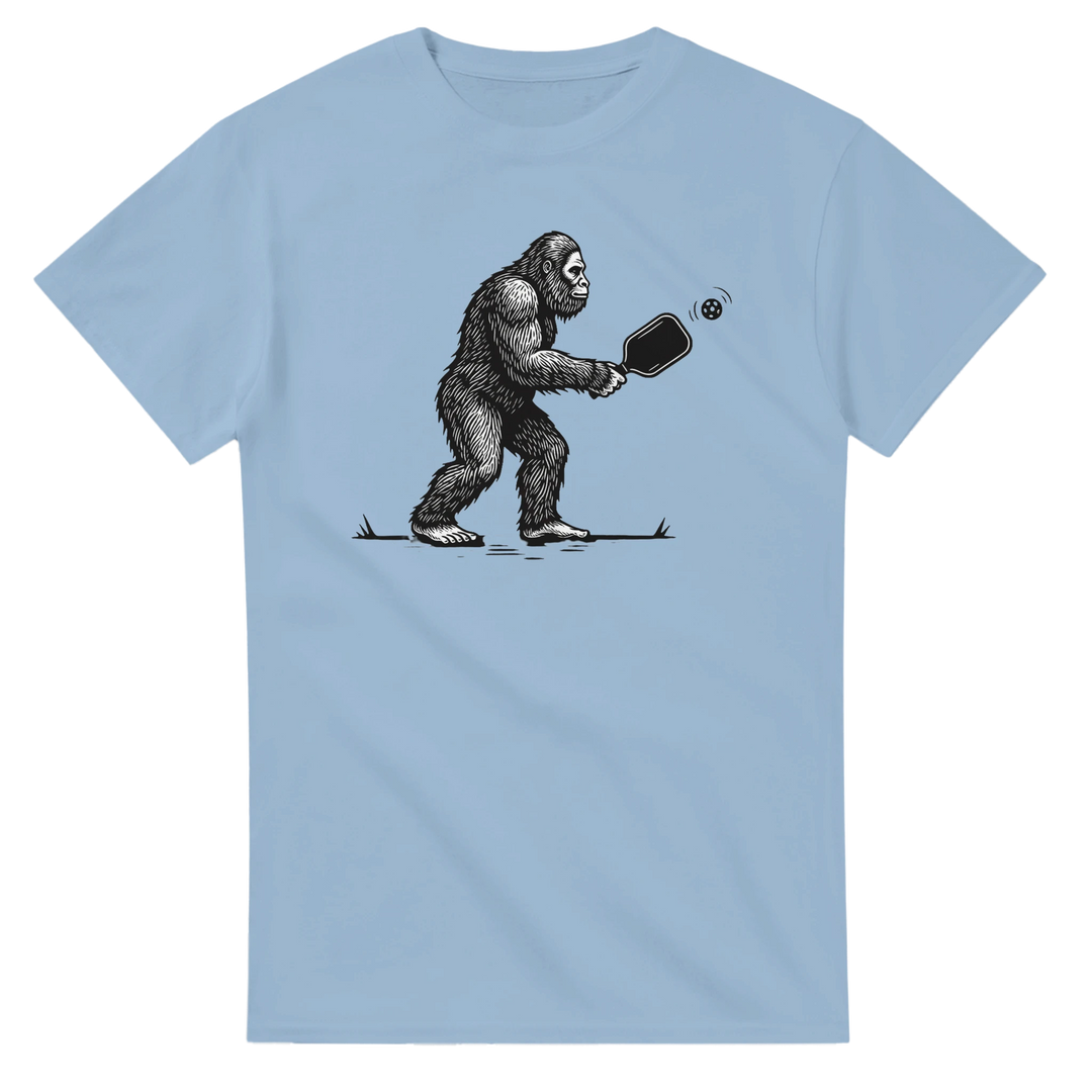 Squatch of the Court Tee funny pickleball sasquatch shirt