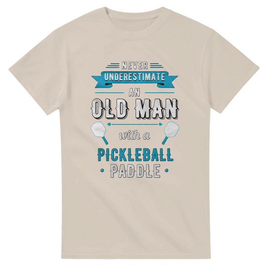 Never Underestimate An Old Man Vintage Typography Tee funny 