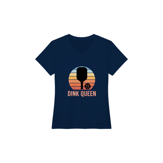 Dink Queen Retro Sunset Tee pickleball graphic vintage