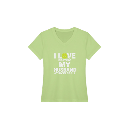 I Love Beating My Husband Tee funny pickleball wife shirt