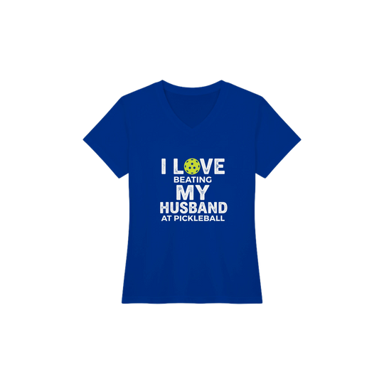 I Love Beating My Husband Tee funny pickleball wife shirt