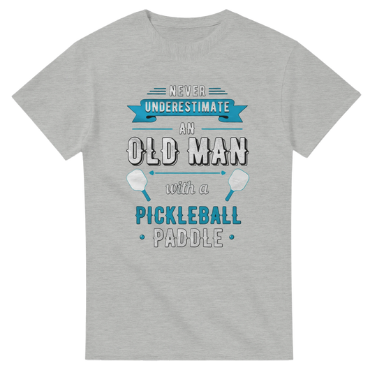 Never Underestimate An Old Man Vintage Typography Tee funny 