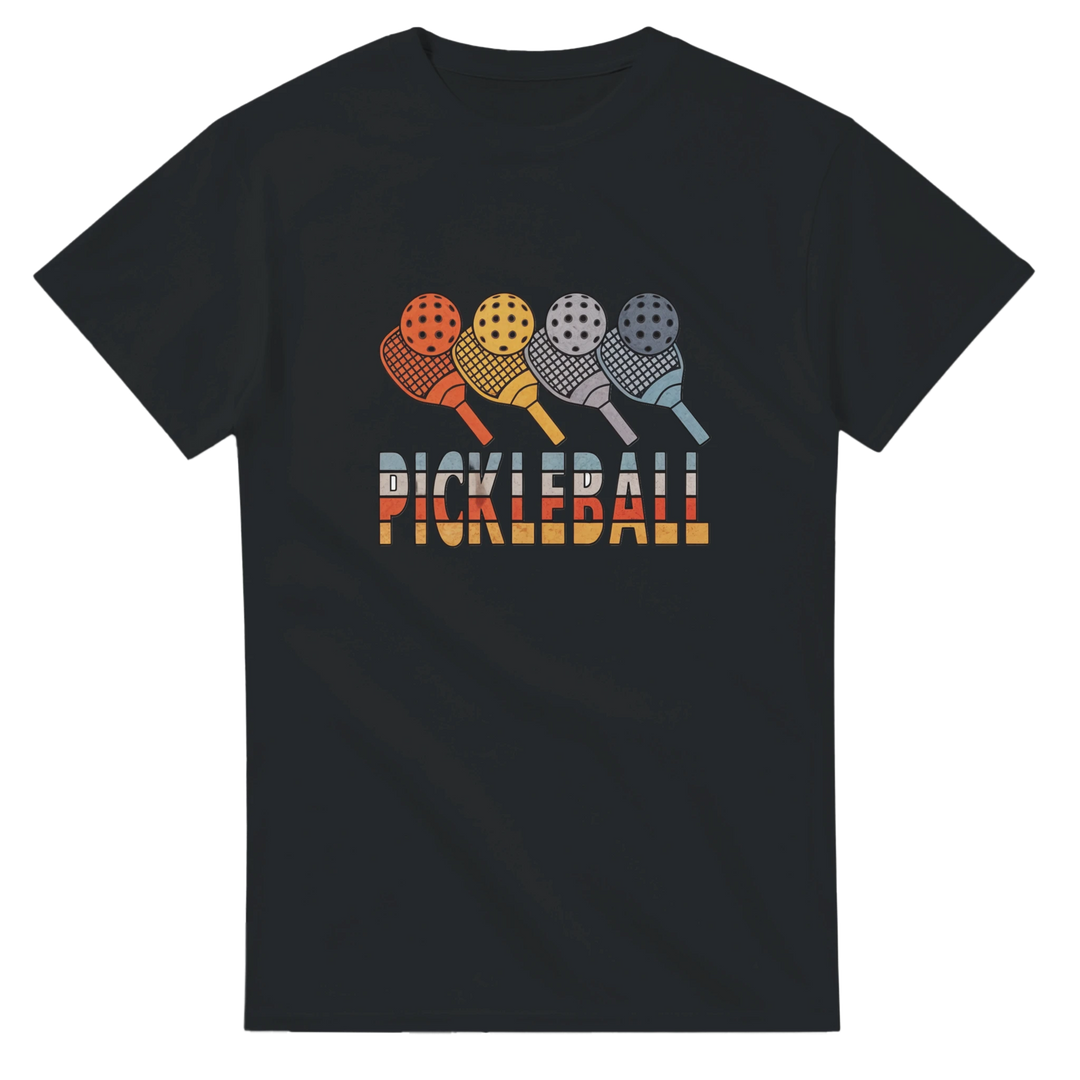 Retro Paddle Lineup Vintage Graphic Tee pickleball retro 