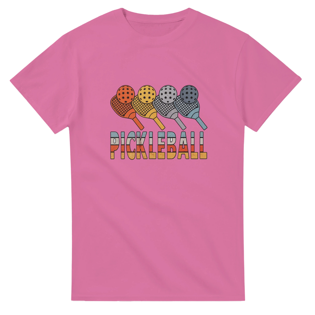 Retro Paddle Lineup Vintage Graphic Tee pickleball retro 