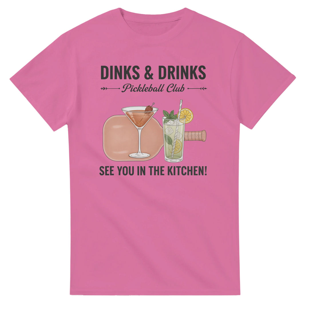 Dinks And Drinks Pickleball Club Social Tee funny pickleball 