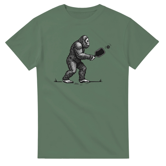 Squatch of the Court Tee funny pickleball sasquatch shirt