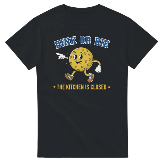 Dink Or Die Retro Mascot Tee funny pickleball graphic