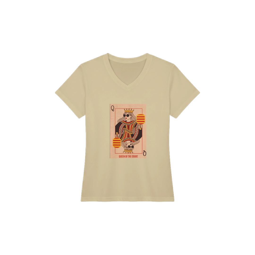 Queen Of The Court Playing Card Tee pickleball graphic shirt