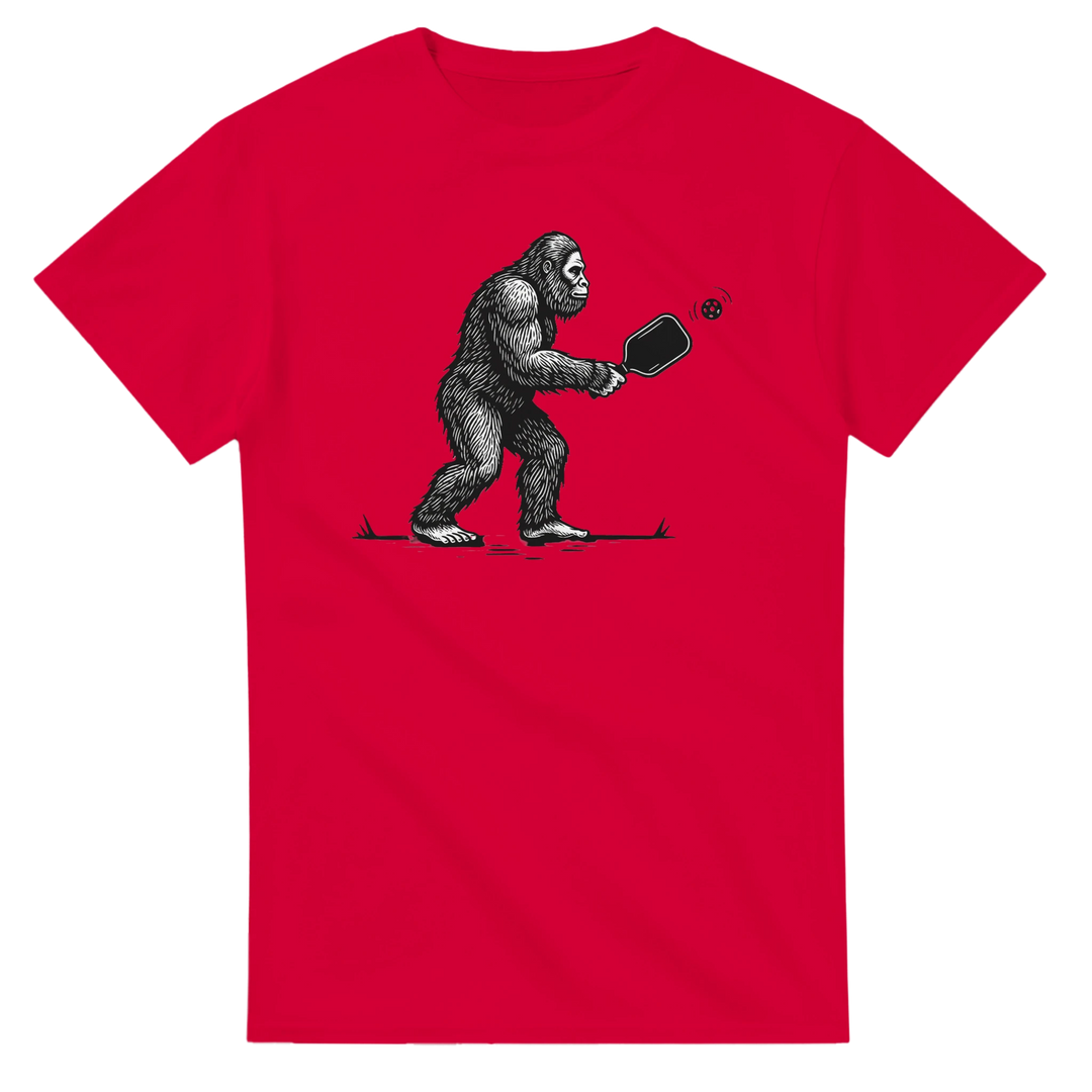 Squatch of the Court Tee funny pickleball sasquatch shirt