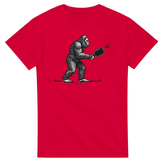 Squatch of the Court Tee funny pickleball sasquatch shirt