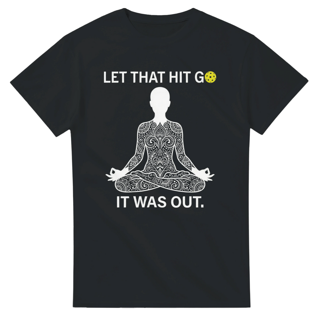 Namaste at the Kitchen Line Tee funny pickleball yoga pun