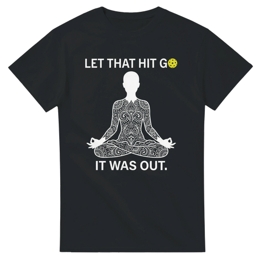 Namaste at the Kitchen Line Tee funny pickleball yoga pun