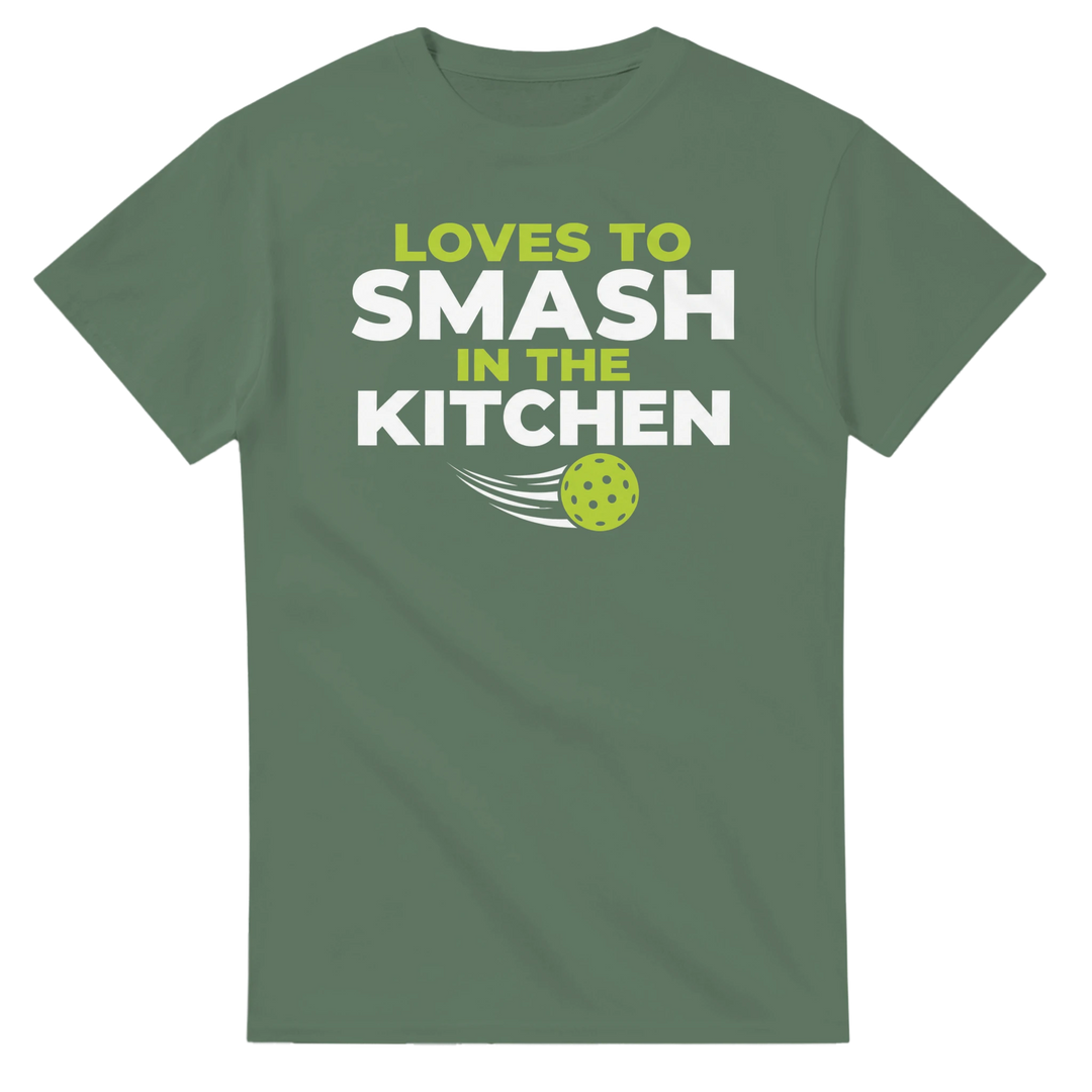 Loves To Smash In The Kitchen Tee funny pickleball shirt