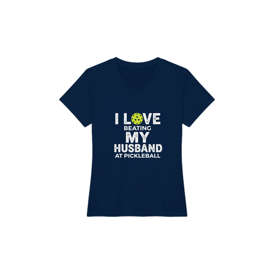 I Love Beating My Husband Tee funny pickleball wife shirt