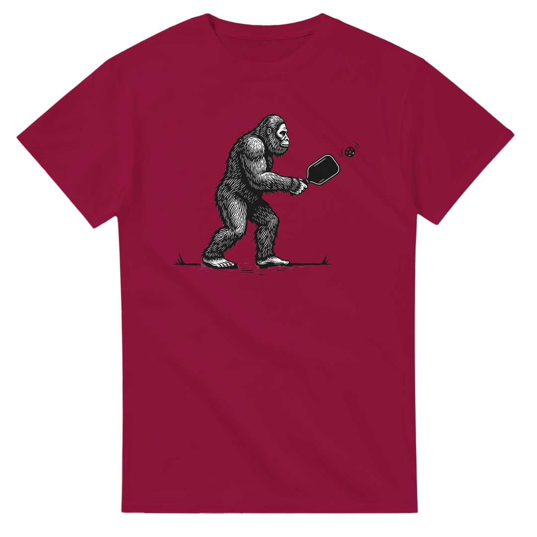 Squatch of the Court Tee funny pickleball sasquatch shirt