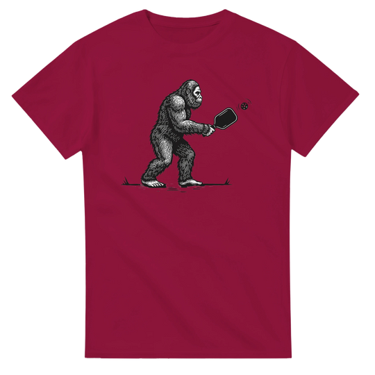 Squatch of the Court Tee funny pickleball sasquatch shirt