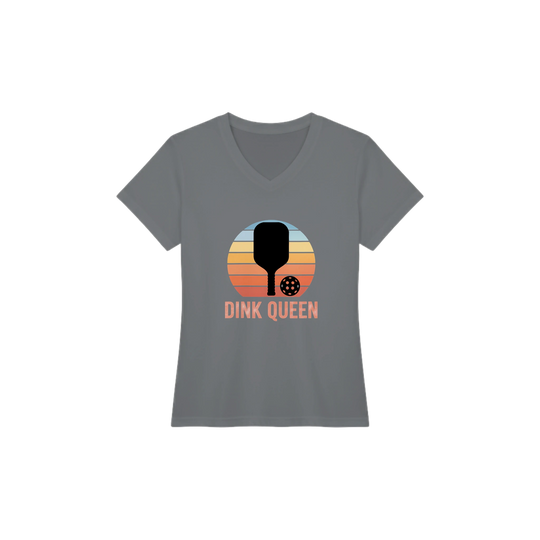 Dink Queen Retro Sunset Tee pickleball graphic vintage