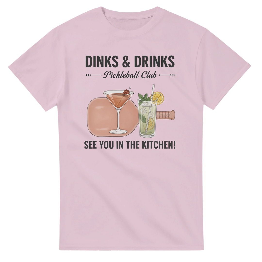 Dinks And Drinks Pickleball Club Social Tee funny pickleball 