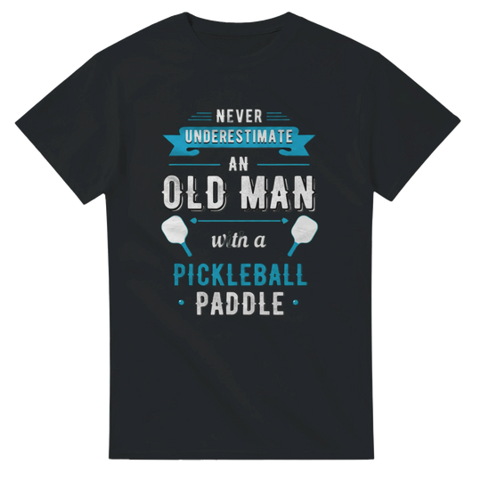 Never Underestimate An Old Man Vintage Typography Tee funny 