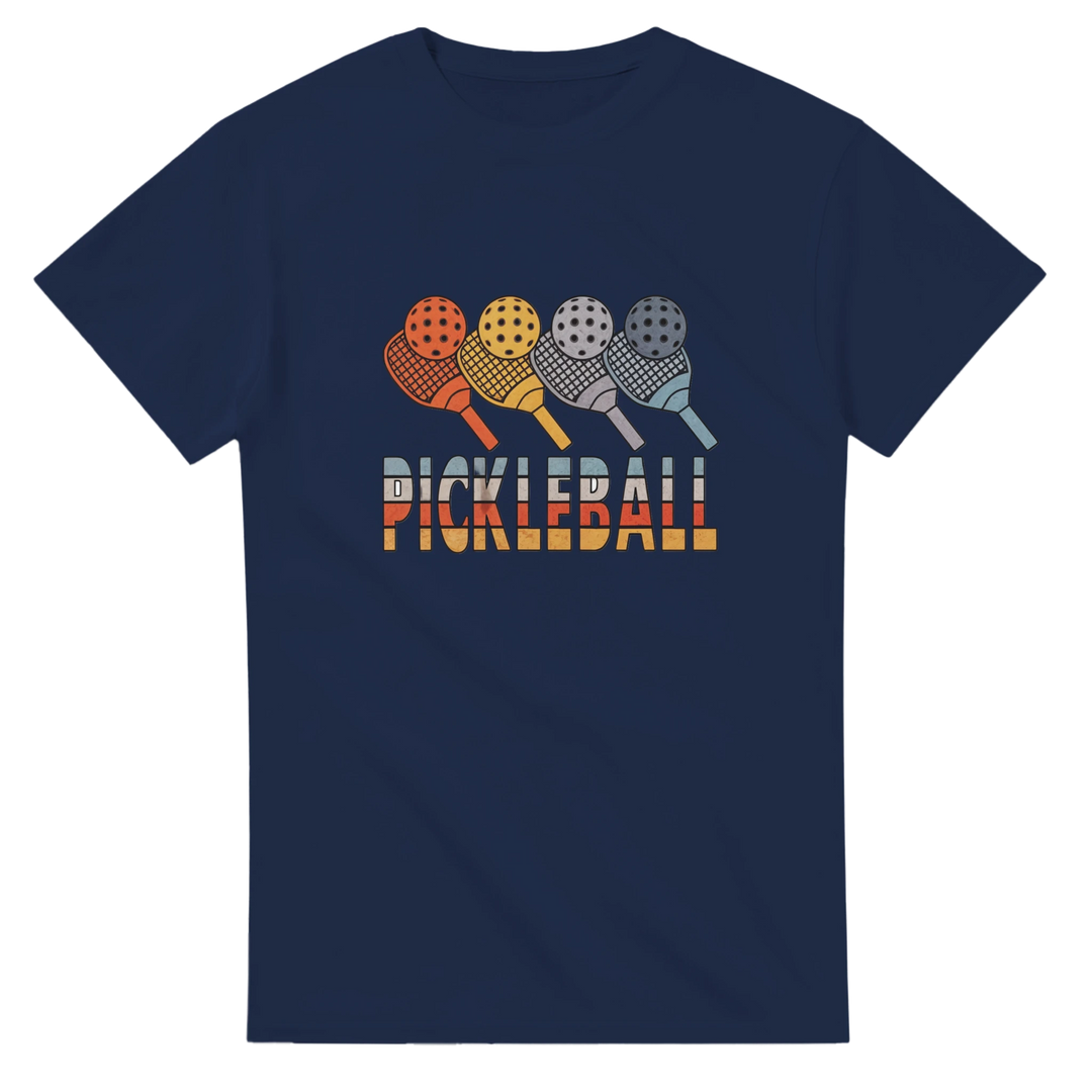 Retro Paddle Lineup Vintage Graphic Tee pickleball retro 