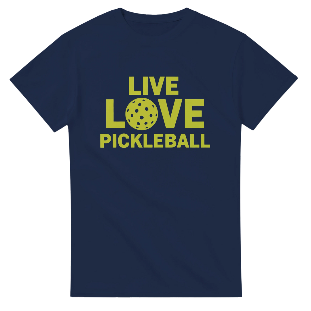 Live Love Pickleball Typographic Tee inspirational 