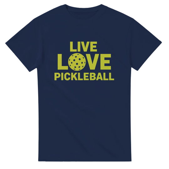 Live Love Pickleball Typographic Tee inspirational 
