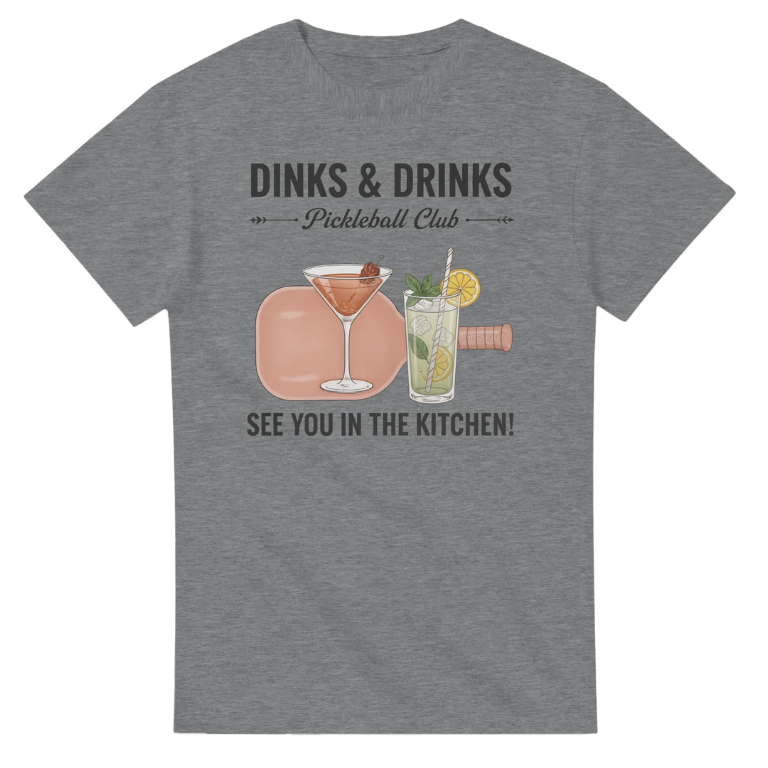 Dinks And Drinks Pickleball Club Social Tee funny pickleball