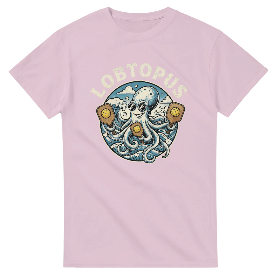The Lobtopus Funny Mascot Tee pickleball octopus graphic