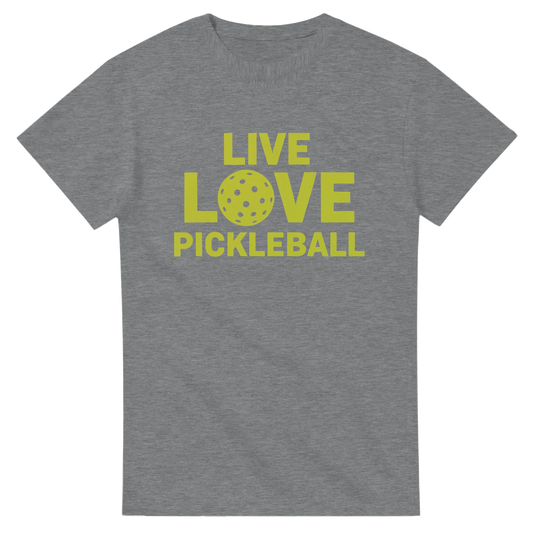 Live Love Pickleball Typographic Tee inspirational 