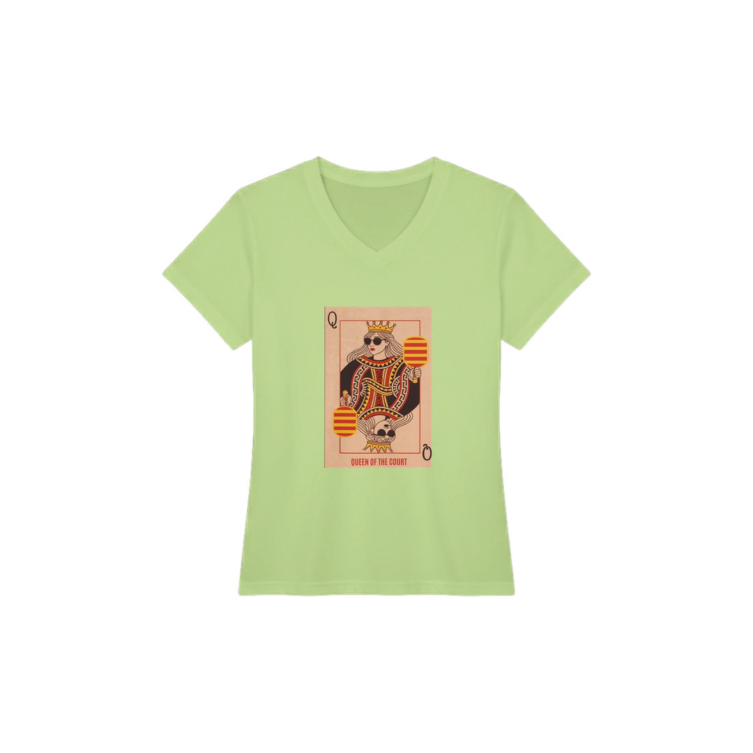 Queen Of The Court Playing Card Tee pickleball graphic shirt