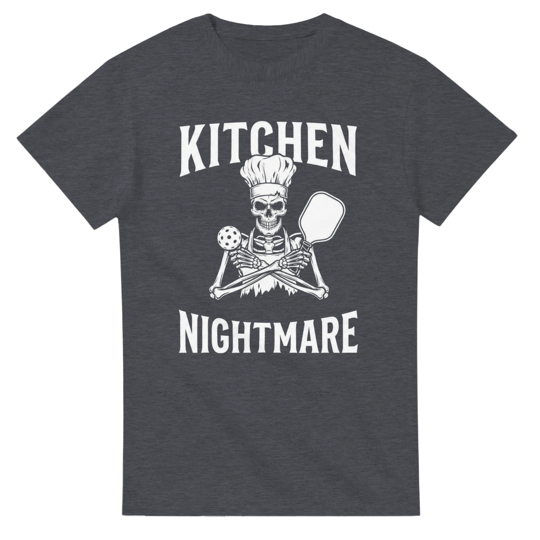 Kitchen Nightmare Skeleton Tee funny pickleball shirt