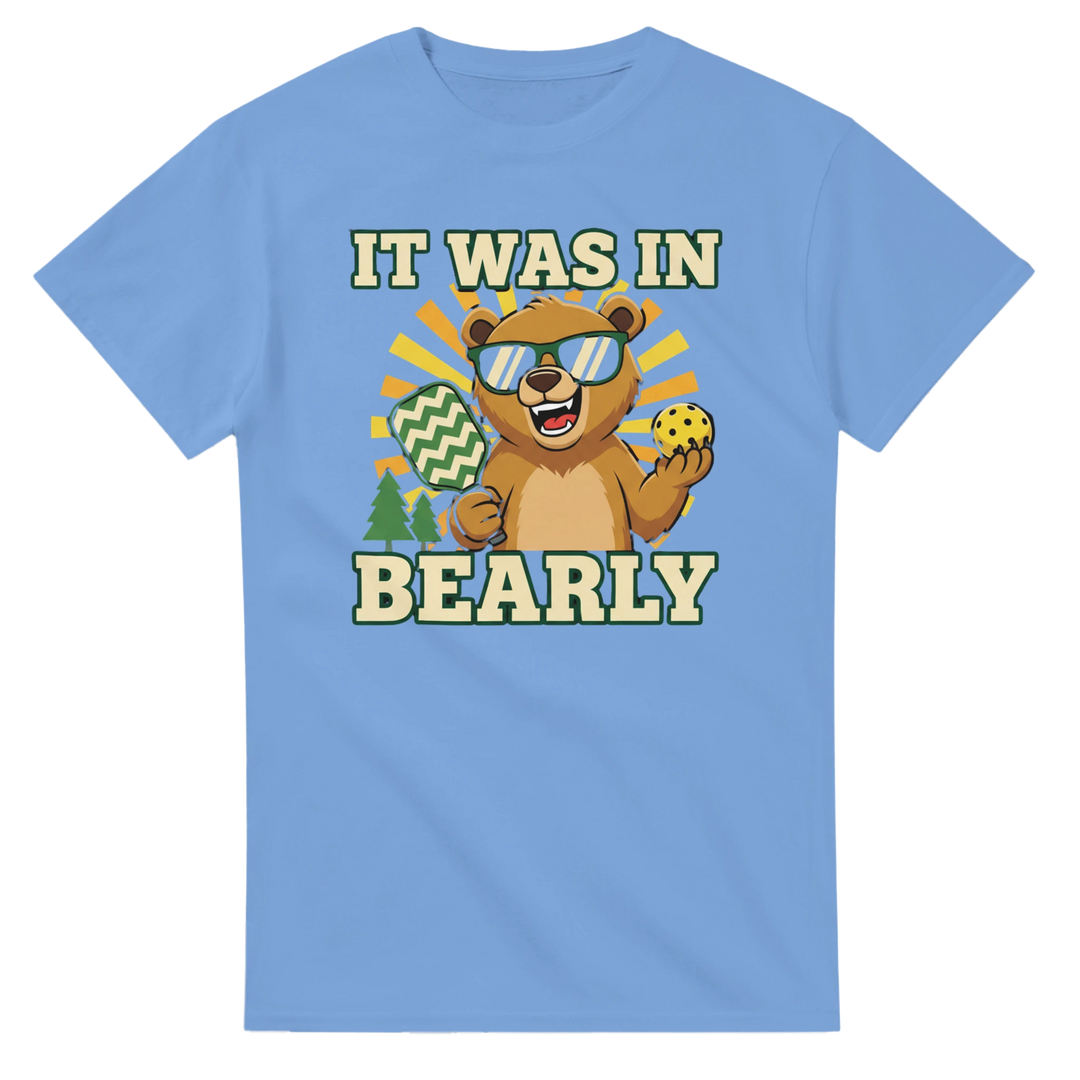 It Was In Bearly T-Shirt funny bear pun graphic tee for men