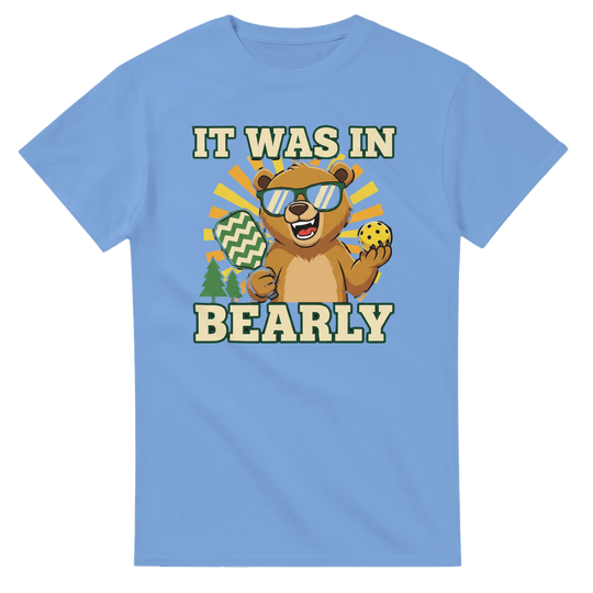 It Was In Bearly T-Shirt funny bear pun graphic tee for men