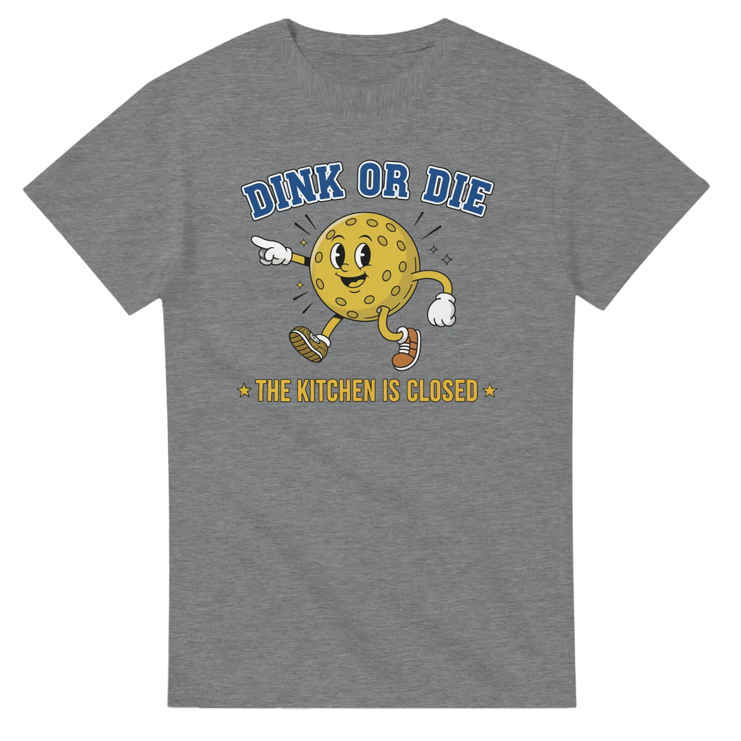 Dink Or Die Retro Mascot Tee funny pickleball graphic