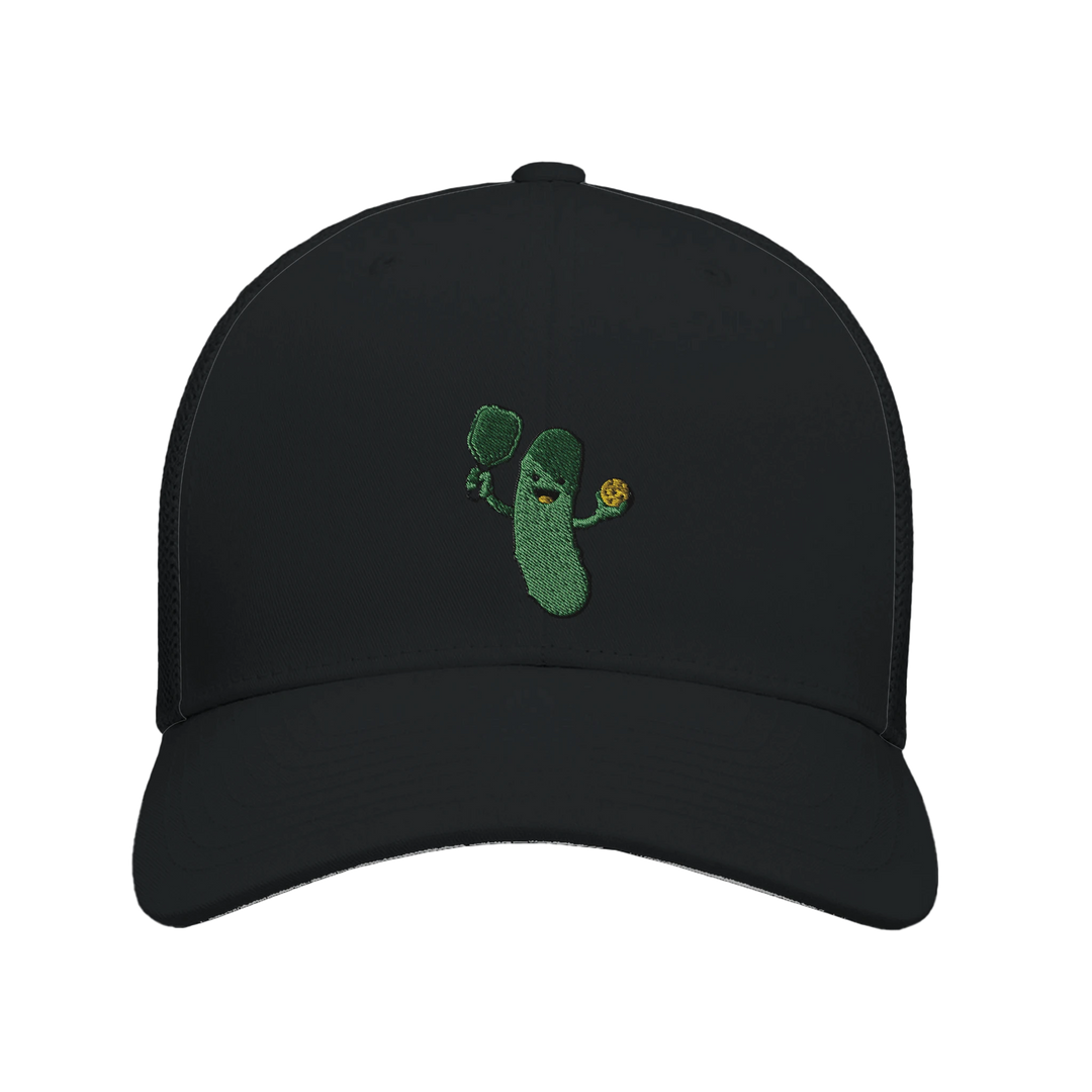 Happy Pickle Trucker Cap funny pickleball hat mesh