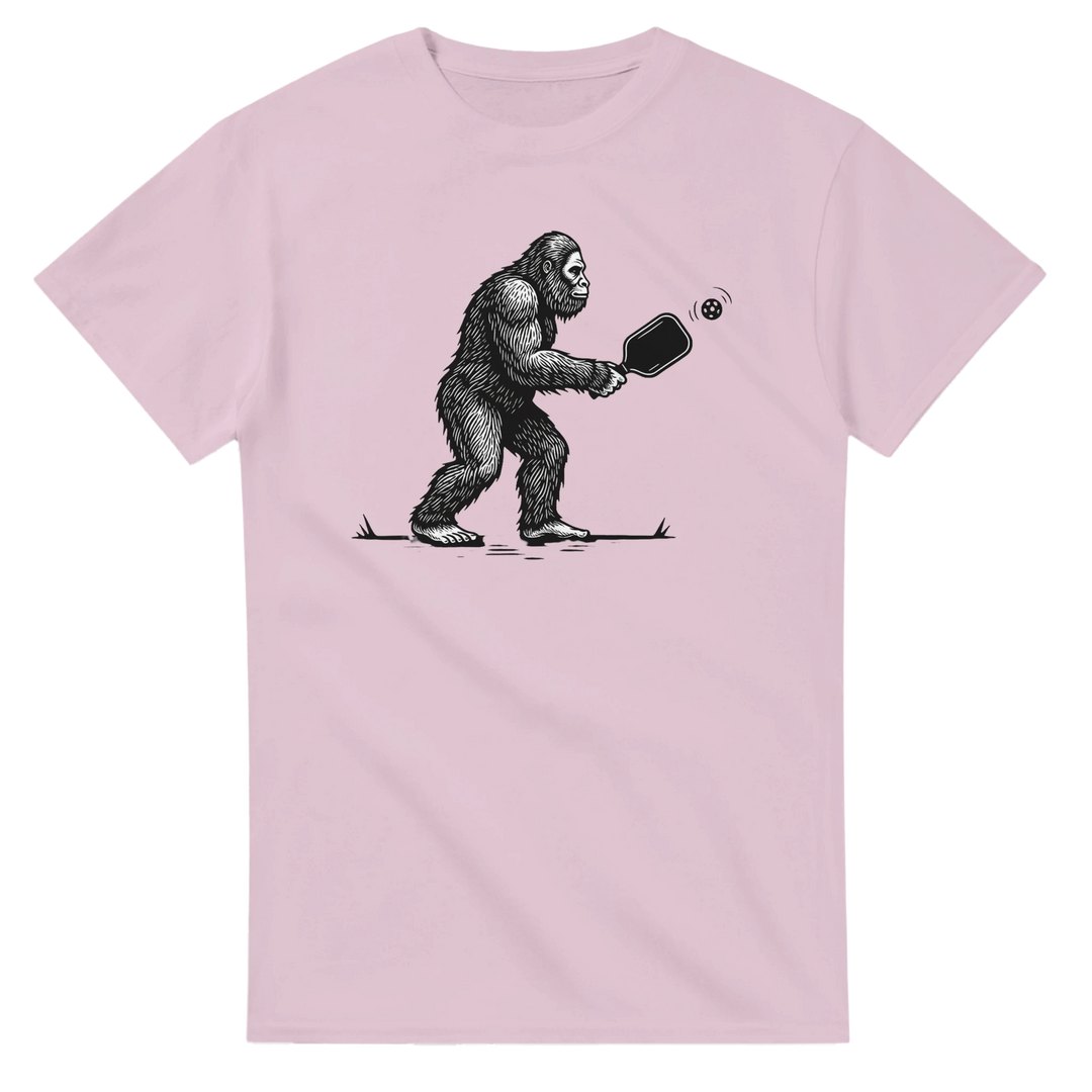 Squatch of the Court Tee funny pickleball sasquatch shirt