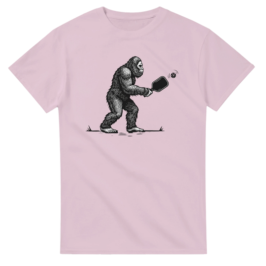 Squatch of the Court Tee funny pickleball sasquatch shirt